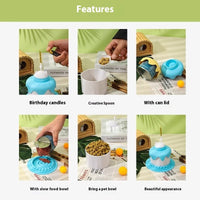 HKM-0672061 Multifunctional Pet Cake Shaped Feeding Bowl ¨C Available in Multiple Colors for Cats and Dogs
