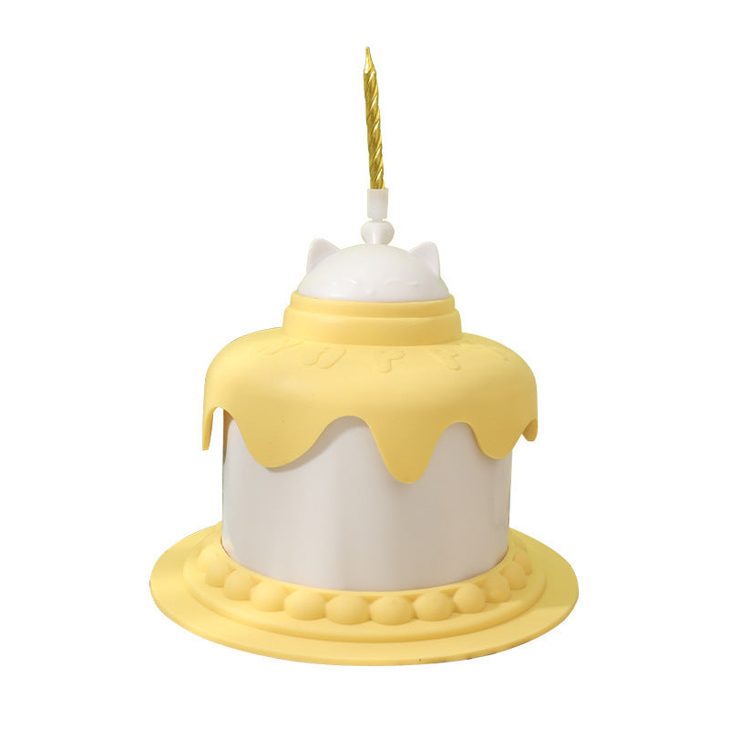 HKM-0672061 Multifunctional Pet Cake Shaped Feeding Bowl ¨C Available in Multiple Colors for Cats and Dogs