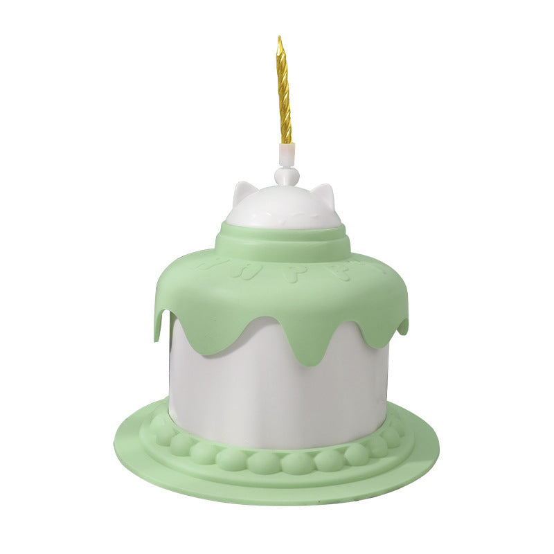 HKM-0672061 Multifunctional Pet Cake Shaped Feeding Bowl ¨C Available in Multiple Colors for Cats and Dogs