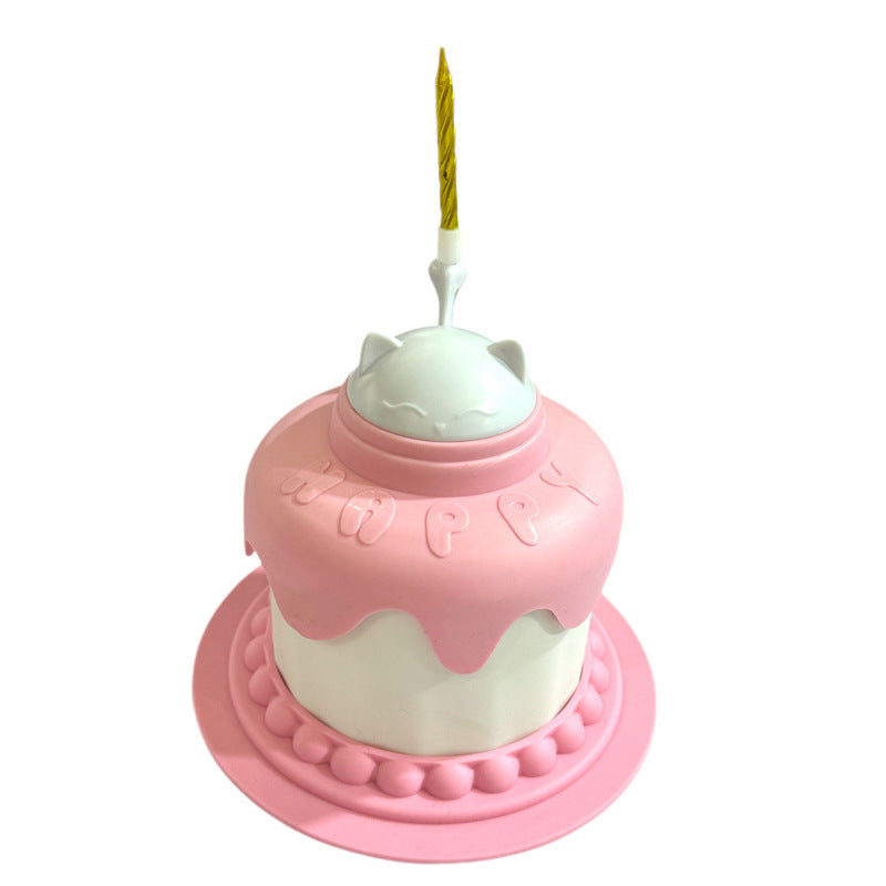HKM-0672061 Multifunctional Pet Cake Shaped Feeding Bowl ¨C Available in Multiple Colors for Cats and Dogs