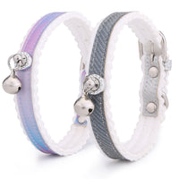 HKM-0673853 Gradient Color Cat Collar with Bell - Adjustable PU Material, Suitable for All Seasons