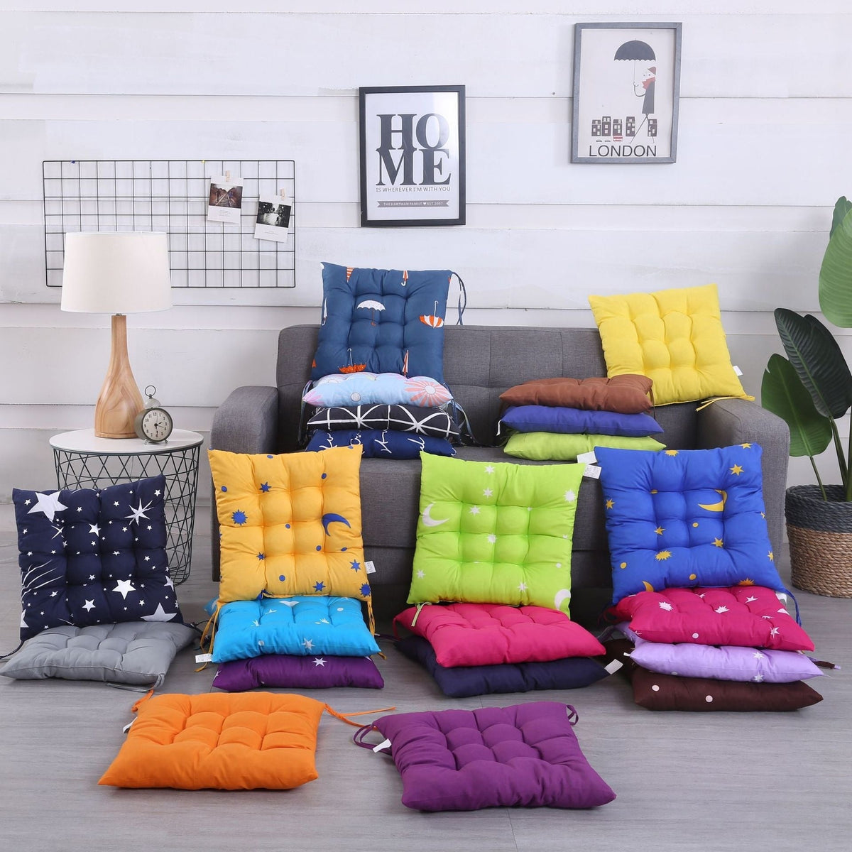 HKM-067539 Winter Thickened Pearl Cotton Cushion in Various Designs and Colors - 40x40cm & 45x45cm