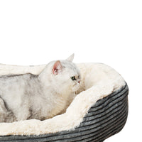 HKM-0675901 Cozy Oval Plush Nest Mat for Cats and Dogs - Available in Three Sizes