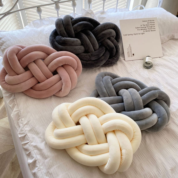 HKM-067603 Plush Spandex Ring Cushion Pillow for Backrest - Nordic Style, Multiple Colors