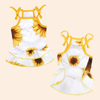 HKM-0676413 Pet Clothing with Sunflower and Pineapple Prints, Breathable Milk Silk Fabric, XS to XL Sizes