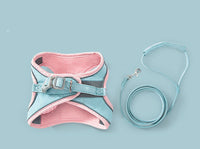 HKM-0676925 Adjustable Cat Traction Rope Chest Strap with Reflective Design for Small to Medium Pets