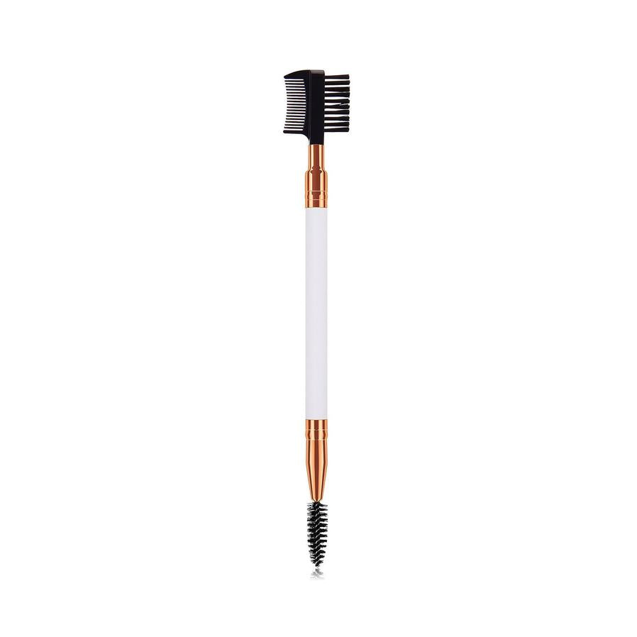 HKM-067859 Double-Ended Eyebrow and Eyelash Brush with Wooden Handle