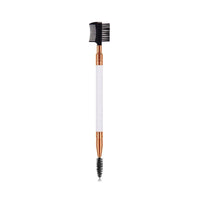 HKM-067859 Double-Ended Eyebrow and Eyelash Brush with Wooden Handle