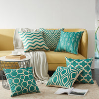 HKM-067859 Geometric Pattern Linen Pillowcase for Stylish Home Décor