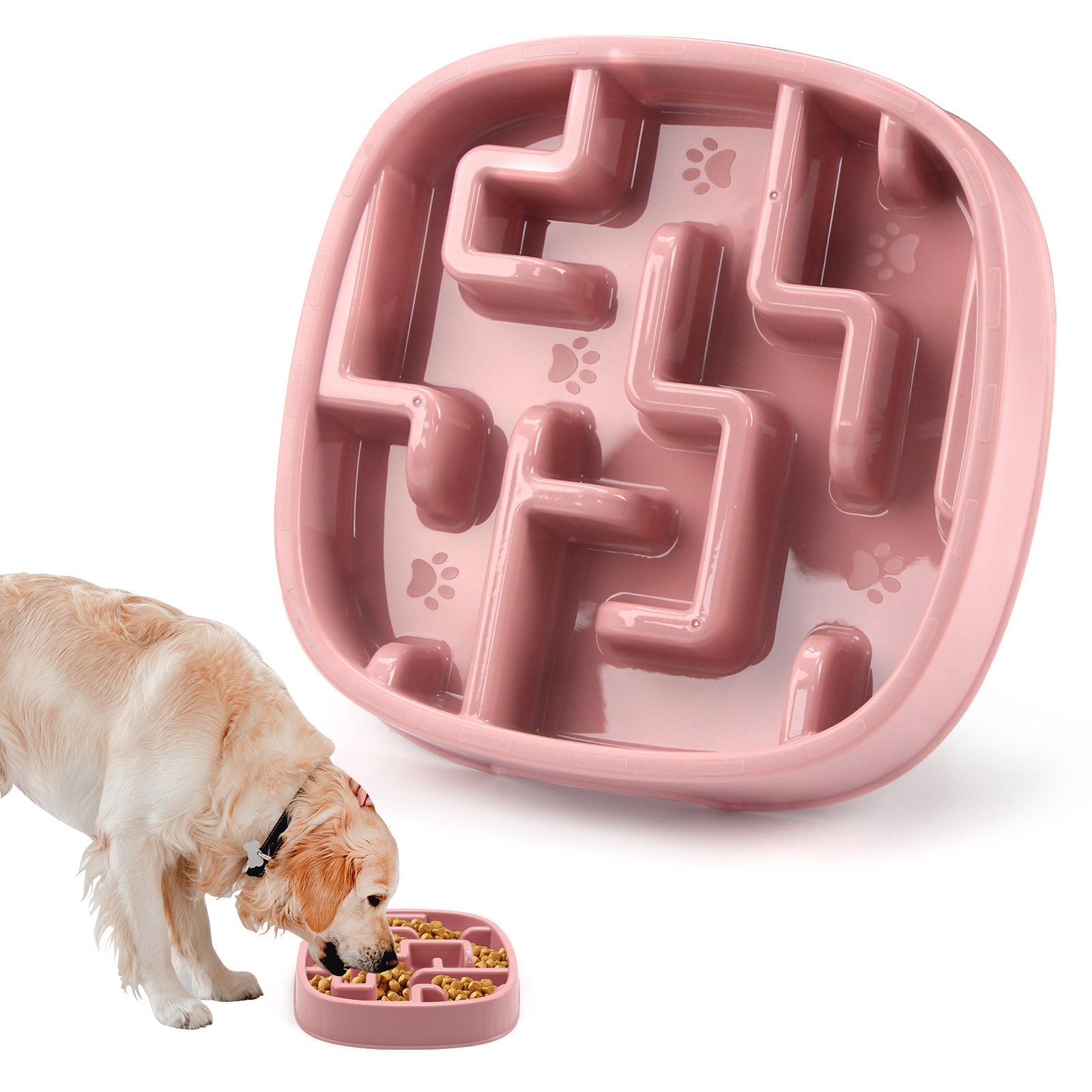 HKM-0679101 Maze Slow Feeding Bowl for Dogs and Cats - Anti-Choking Design to Promote Healthy Eating and Prevent Obesity - Available in Macaron Colors