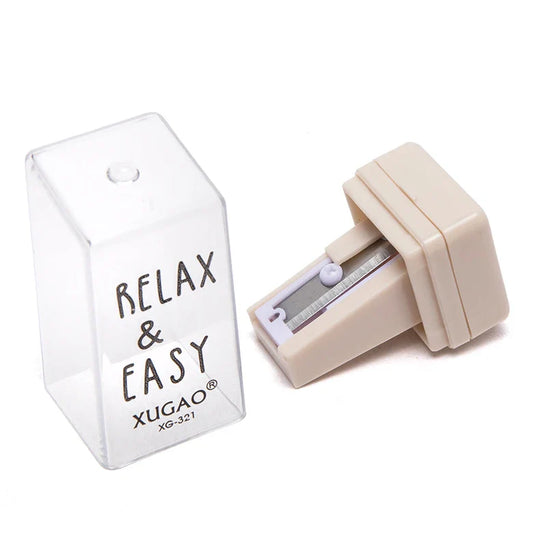 HKM-067923 Kid-Safe Plastic Pencil Sharpener for School Use - Single Hole Design