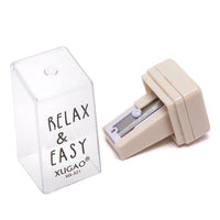 HKM-067923 Kid-Safe Plastic Pencil Sharpener for School Use - Single Hole Design