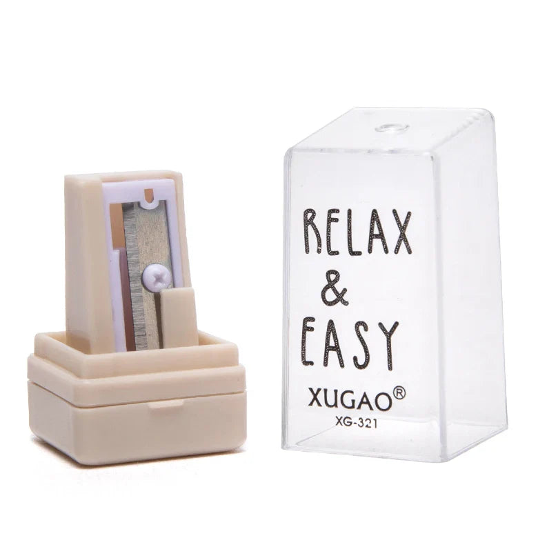 HKM-067923 Kid-Safe Plastic Pencil Sharpener for School Use - Single Hole Design