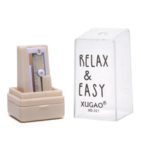 HKM-067923 Kid-Safe Plastic Pencil Sharpener for School Use - Single Hole Design