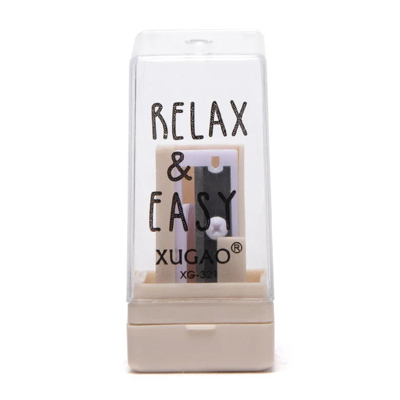 HKM-067923 Kid-Safe Plastic Pencil Sharpener for School Use - Single Hole Design