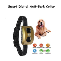HKM-0679613 Dog Bark Control Vibration and Shock Collar, X-Shaped Yellow & 8-Shaped White