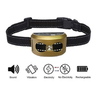 HKM-0679613 Dog Bark Control Vibration and Shock Collar, X-Shaped Yellow & 8-Shaped White