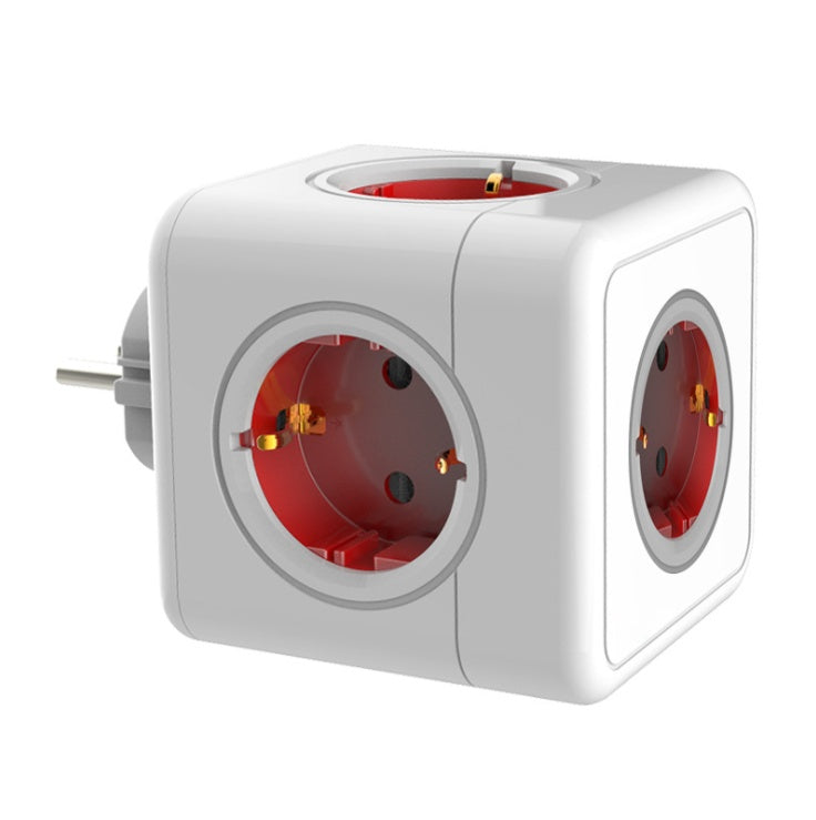 HKM-067987 Universal Rubik's Cube Socket with Type-C & USB Ports, 5-Hole Multi-Country Power Adapter