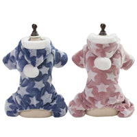 HKM-0682045 Cozy Coral Fleece Four-Legged Dog Clothing in Various Sizes