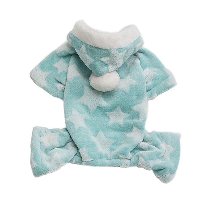 HKM-0682045 Cozy Coral Fleece Four-Legged Dog Clothing in Various Sizes