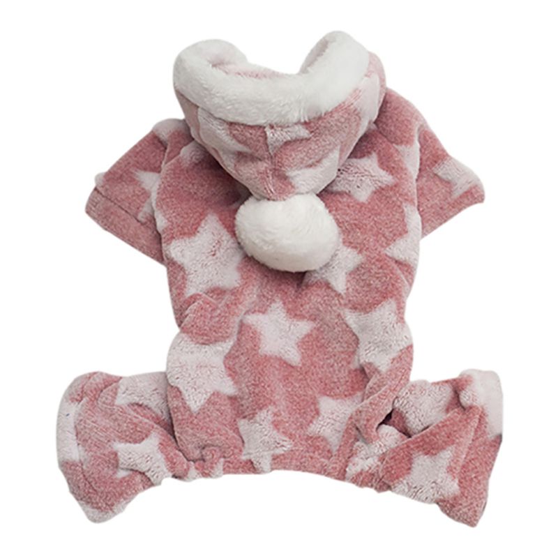 HKM-0682045 Cozy Coral Fleece Four-Legged Dog Clothing in Various Sizes