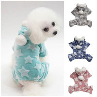 HKM-0682045 Cozy Coral Fleece Four-Legged Dog Clothing in Various Sizes