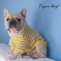 HKM-0683965 French Striped T-Shirt Sweater for Dogs in Pink Green, Yellow Blue, and Blue Yellow - Multiple Sizes Available