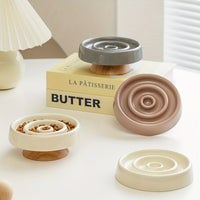 HKM-0684861 Ceramic Slow Feeder Dog and Cat Food Bowl for Anti-Gulping and Puzzle Feeding