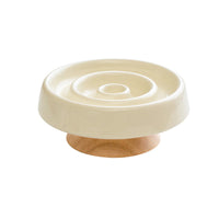 HKM-0684861 Ceramic Slow Feeder Dog and Cat Food Bowl for Anti-Gulping and Puzzle Feeding