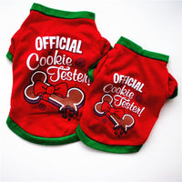 HKM-0685757 Red Christmas Snowman Dog T-Shirt for Pet Clothing