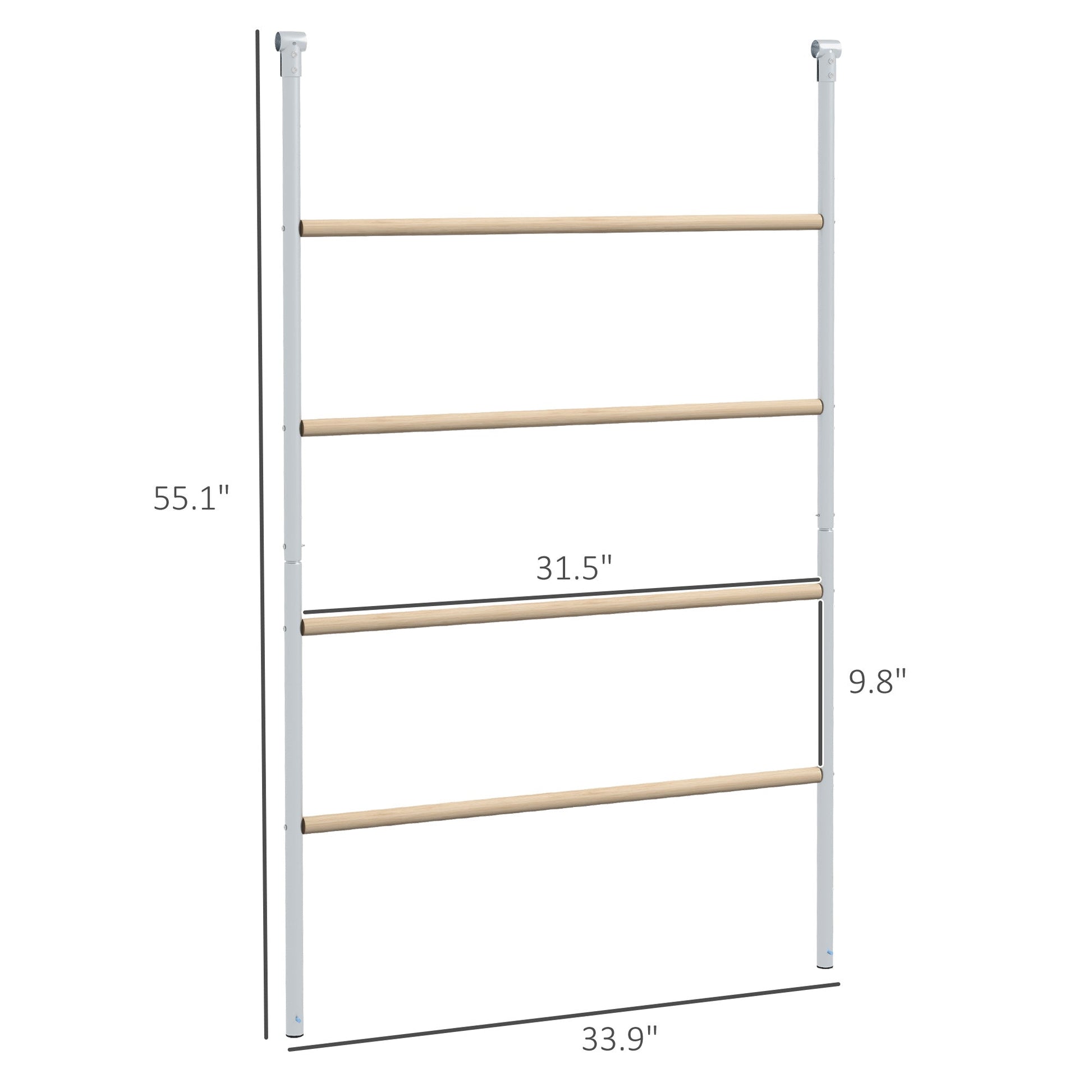 HKM-0687037 Multi-Tiered Chicken Roosting Ladder - Galvanized Steel & Wood, 55" x 33.75"