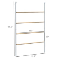 HKM-0687037 Multi-Tiered Chicken Roosting Ladder - Galvanized Steel & Wood, 55" x 33.75"