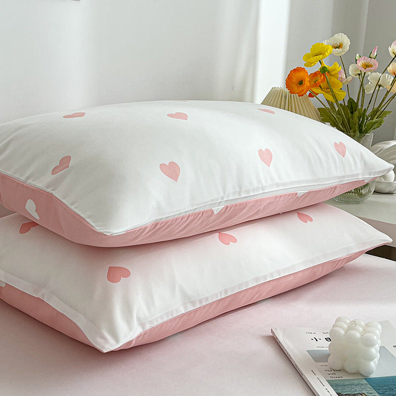 HKM-068755 Washed Cotton Brushed Pillowcases in White - Set of Two, 48x74CM