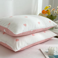 HKM-068755 Washed Cotton Brushed Pillowcases in White - Set of Two, 48x74CM