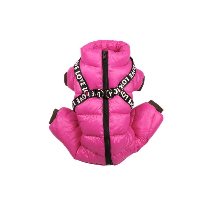 HKM-0687805 Thickened Cotton Thermal Clothing for Dogs in Sizes 10 to 18