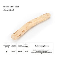 HKM-0688189 Wooden Dog Bite Molar Rod - Various Diameters for Chewing and Dental Health
