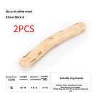 HKM-0688189 Wooden Dog Bite Molar Rod - Various Diameters for Chewing and Dental Health