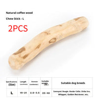 HKM-0688189 Wooden Dog Bite Molar Rod - Various Diameters for Chewing and Dental Health