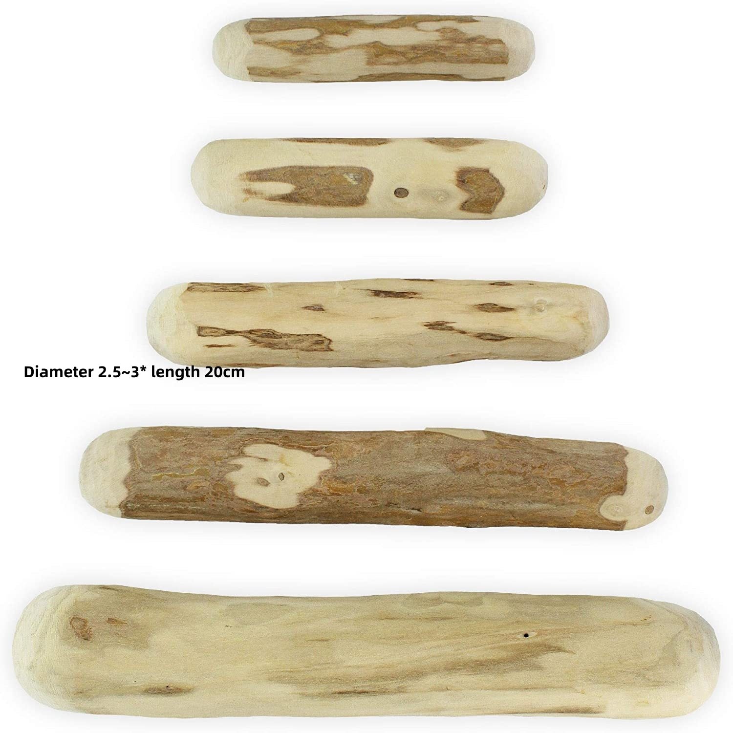 HKM-0688189 Wooden Dog Bite Molar Rod - Various Diameters for Chewing and Dental Health