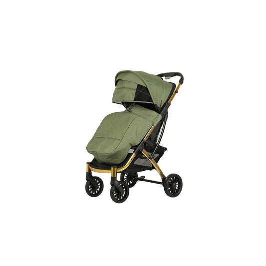 HKM-068819 One-Hand Foldable Baby Stroller with One-Foot Double Brake and 360° Rotating Front Wheels