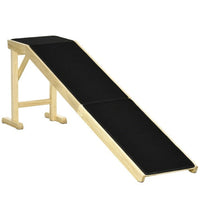 HKM-0688829 Dog Bed Ramp with Non-Slip Surface and Sturdy Wooden Construction, 74" x 16" x 25"