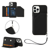 HKM-068883 Holster Phone Case with Lanyard and Card Holder for iPhone Models
