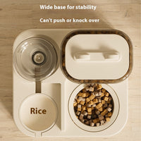 HKM-0689213 White Plastic Cat Feeder with Large 4000ML Capacity for Pet Dining