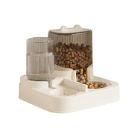 HKM-0689213 White Plastic Cat Feeder with Large 4000ML Capacity for Pet Dining
