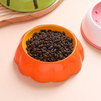 HKM-0689341 Ceramic Cat Bowl with Non-Slip Design for Water and Food ¨C Watermelon, Orange, Strawberry Patterns