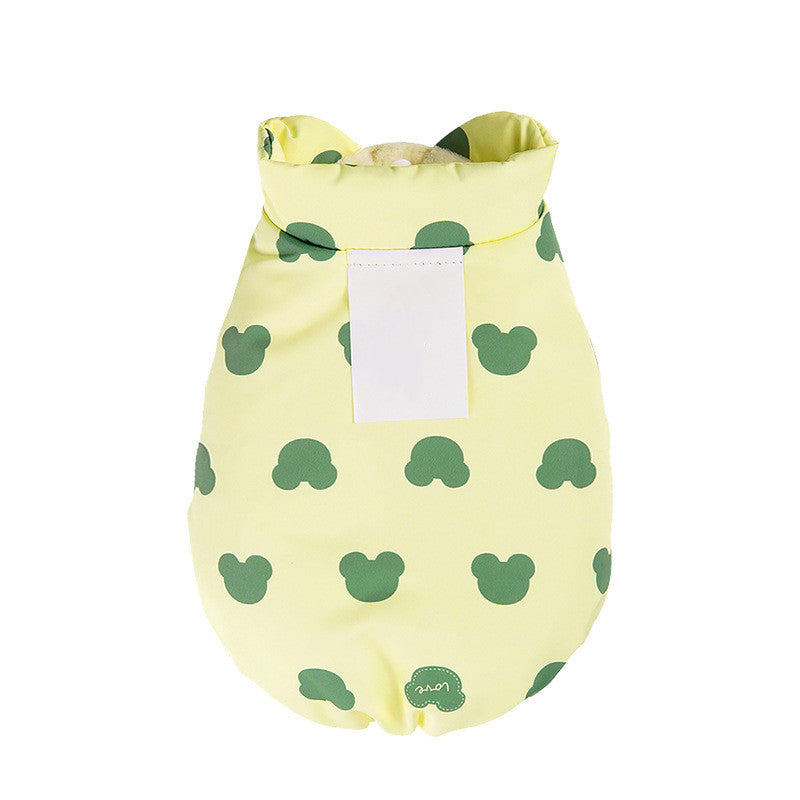 HKM-0689725 Cotton Cartoon Bear Vest for Pets in Yellow and Pink, Various Sizes Available