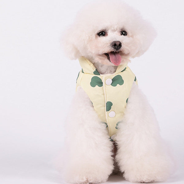 HKM-0689725 Cotton Cartoon Bear Vest for Pets in Yellow and Pink, Various Sizes Available