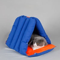 HKM-0690621 Triangular Multi-Purpose Pet Nest with Removable Cotton Cover for Cats - Warm Autumn/Winter Design