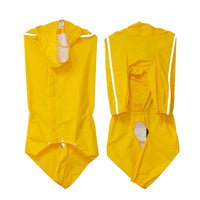 HKM-0690749 Dog Rain Poncho for Medium and Large Breeds – Light, Soft, Easy-Clean Material with Removable Tail Cover and Open Back Zipper