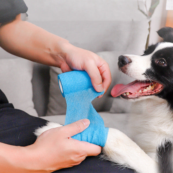 HKM-0691005 Self-Adhesive Non-Woven Fabric Bandage for Pets - Breathable, Elastic, Multiple Sizes Available
